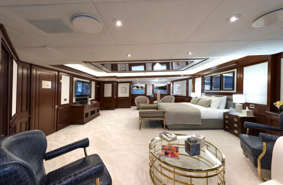 luxury yacht cabin, superyacht charter greece